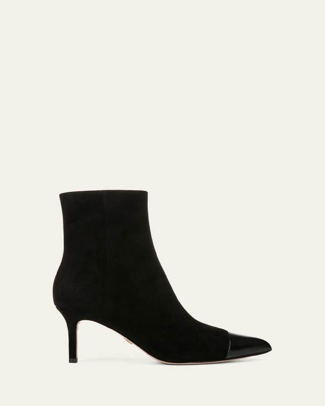 Lisa Mixed Leather Ankle Booties